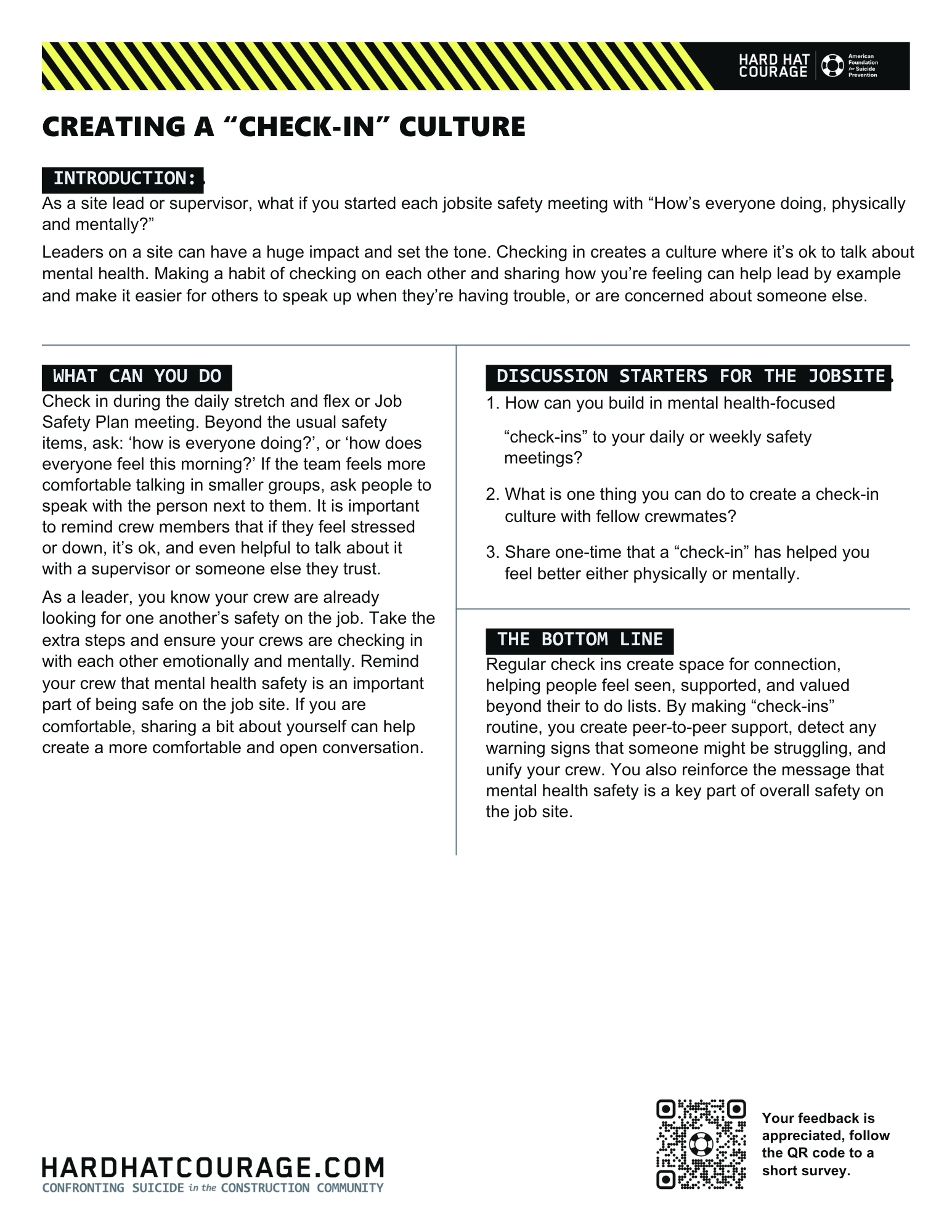 Creating a "Check-in" Culture
