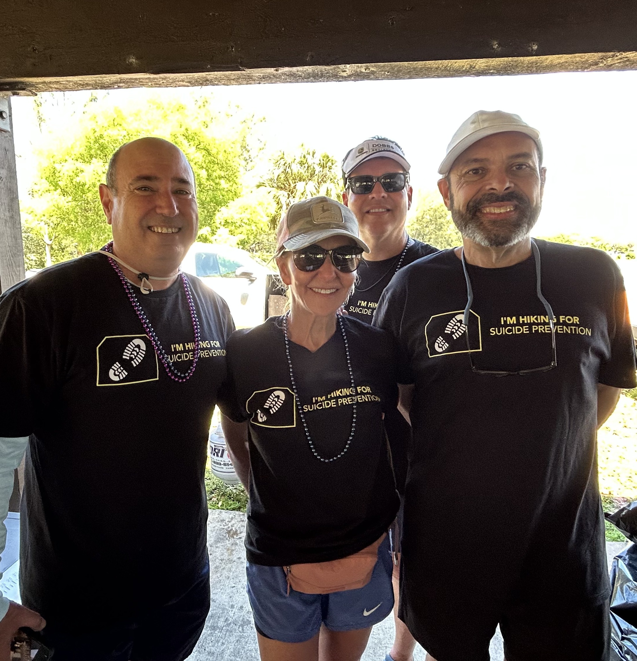Group of hikers at construction hike event