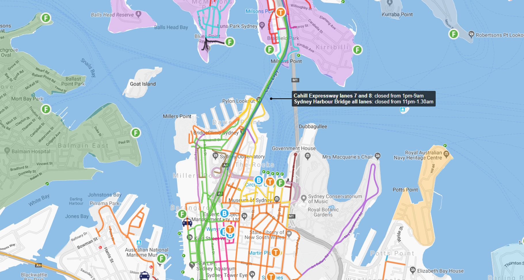 city road closures sydney chinese new year