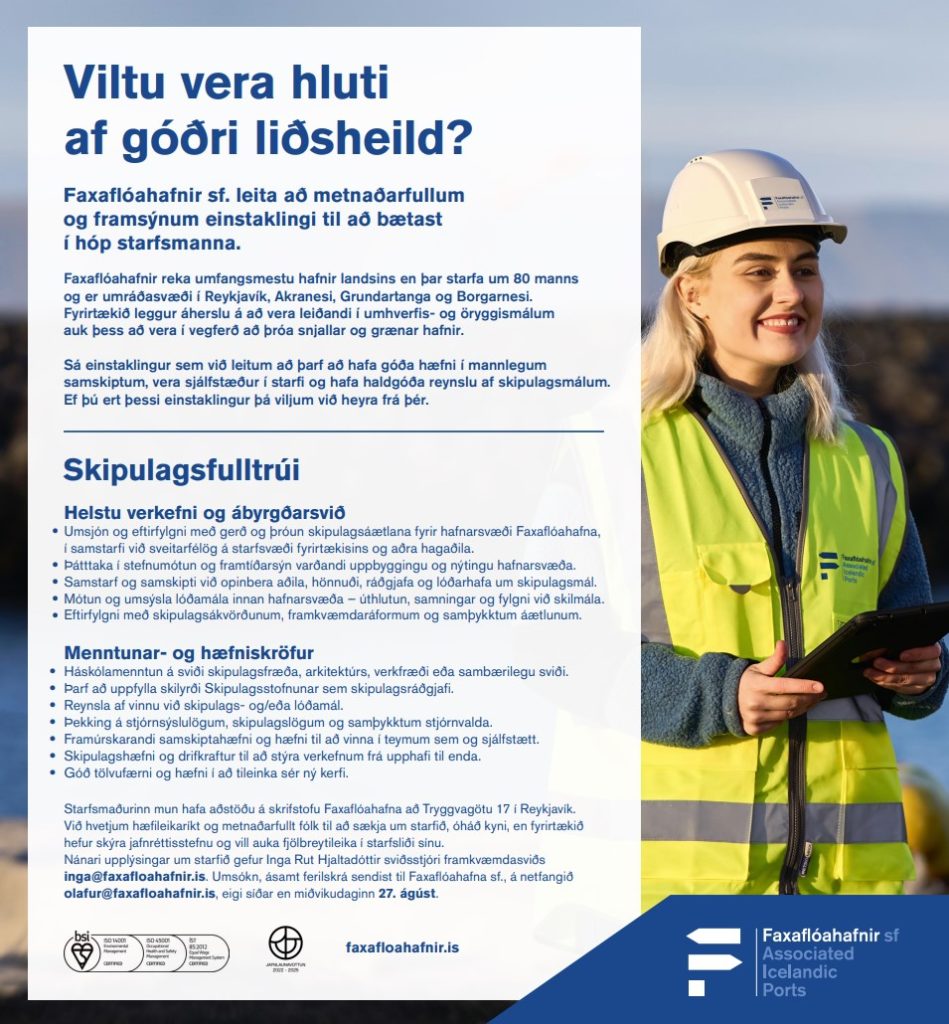 Faxaflóahafnir sf. auglýsa til umsóknar starf Skipulagsfulltrúa