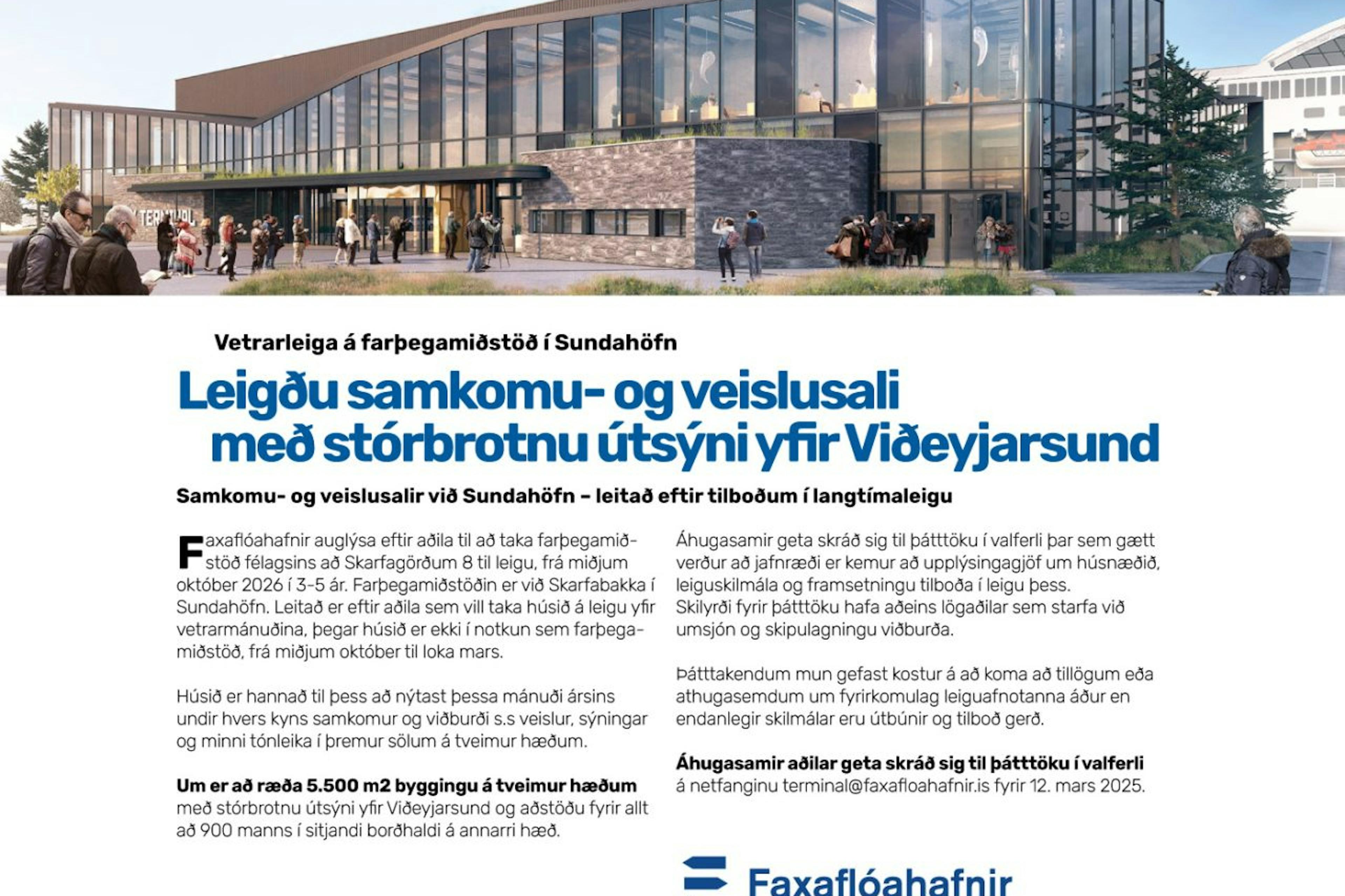 Vetrarleiga á farþegamiðstöð í Sundahöfn