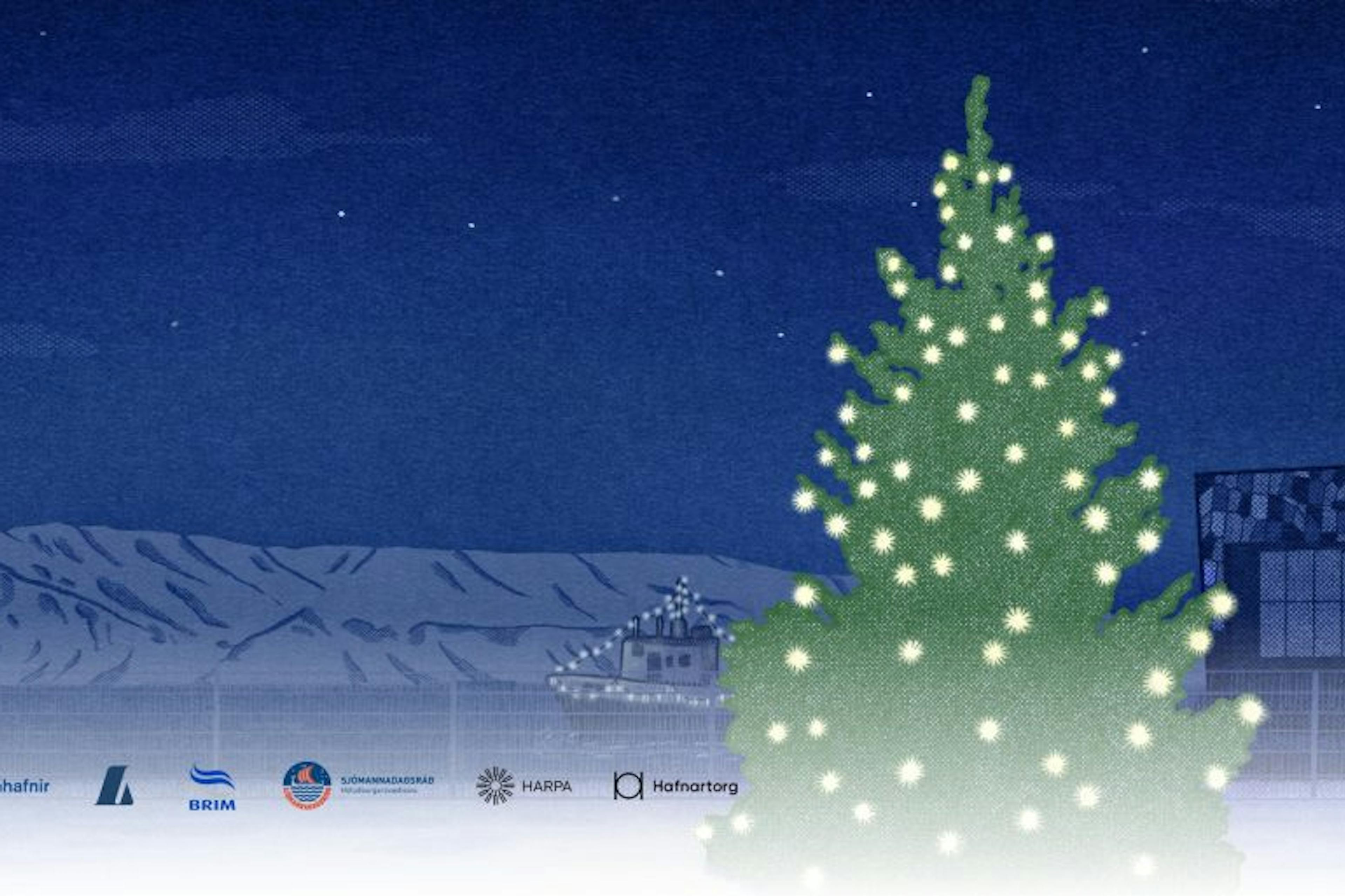 Hamborgartréð í 60 ár – Ljósin tendruð við Reykjavíkurhöfn 29. nóvember