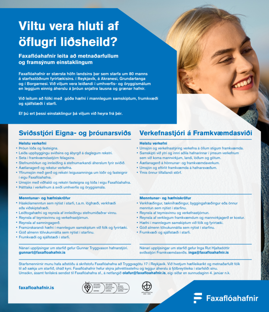 Við leitum að sviðsstjóra eigna- og þróunarsviðs og verkefnastjóra á framkvæmdasviði