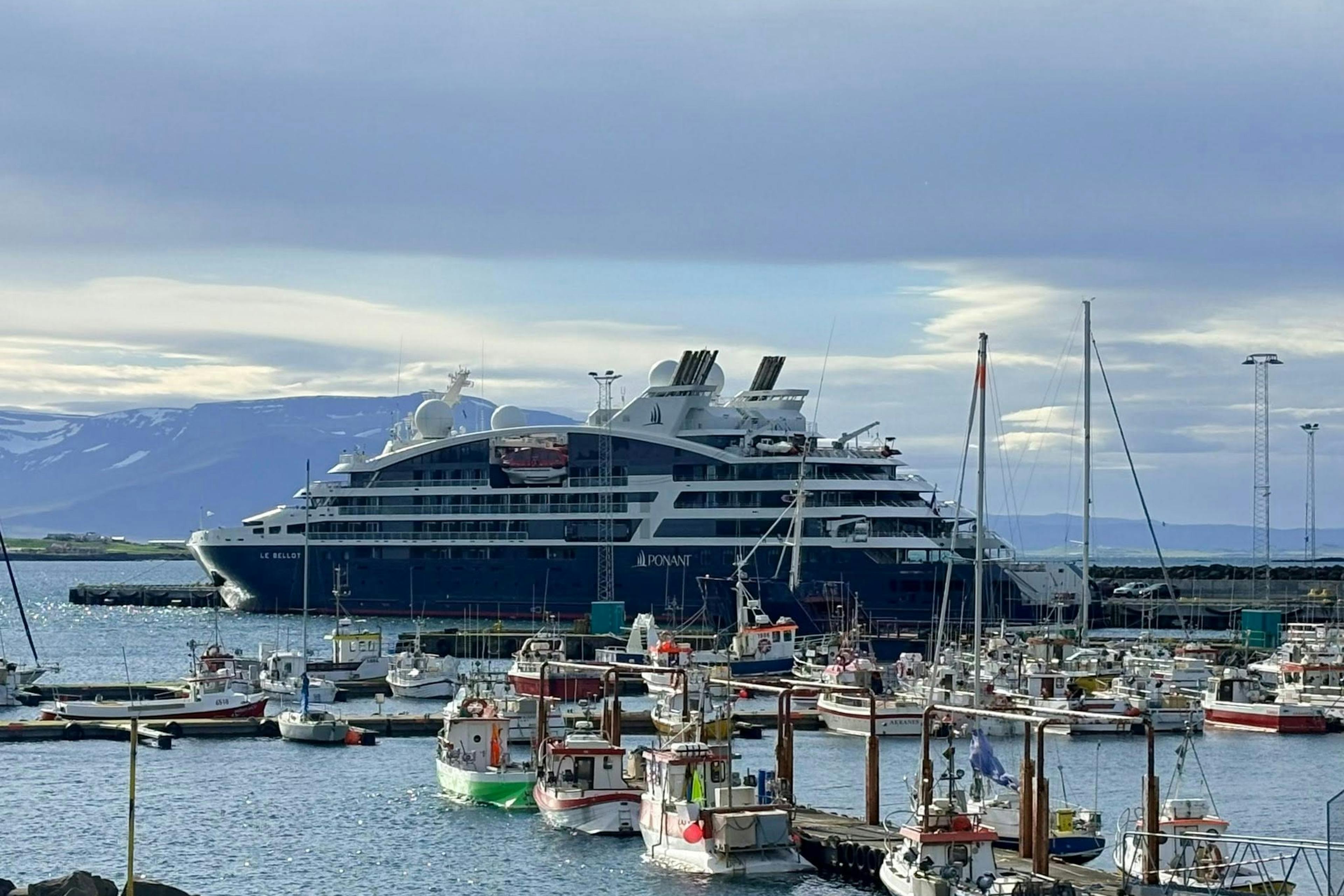 Þjóðhátíðarstemning þegar Le Bellot kom til Akraness