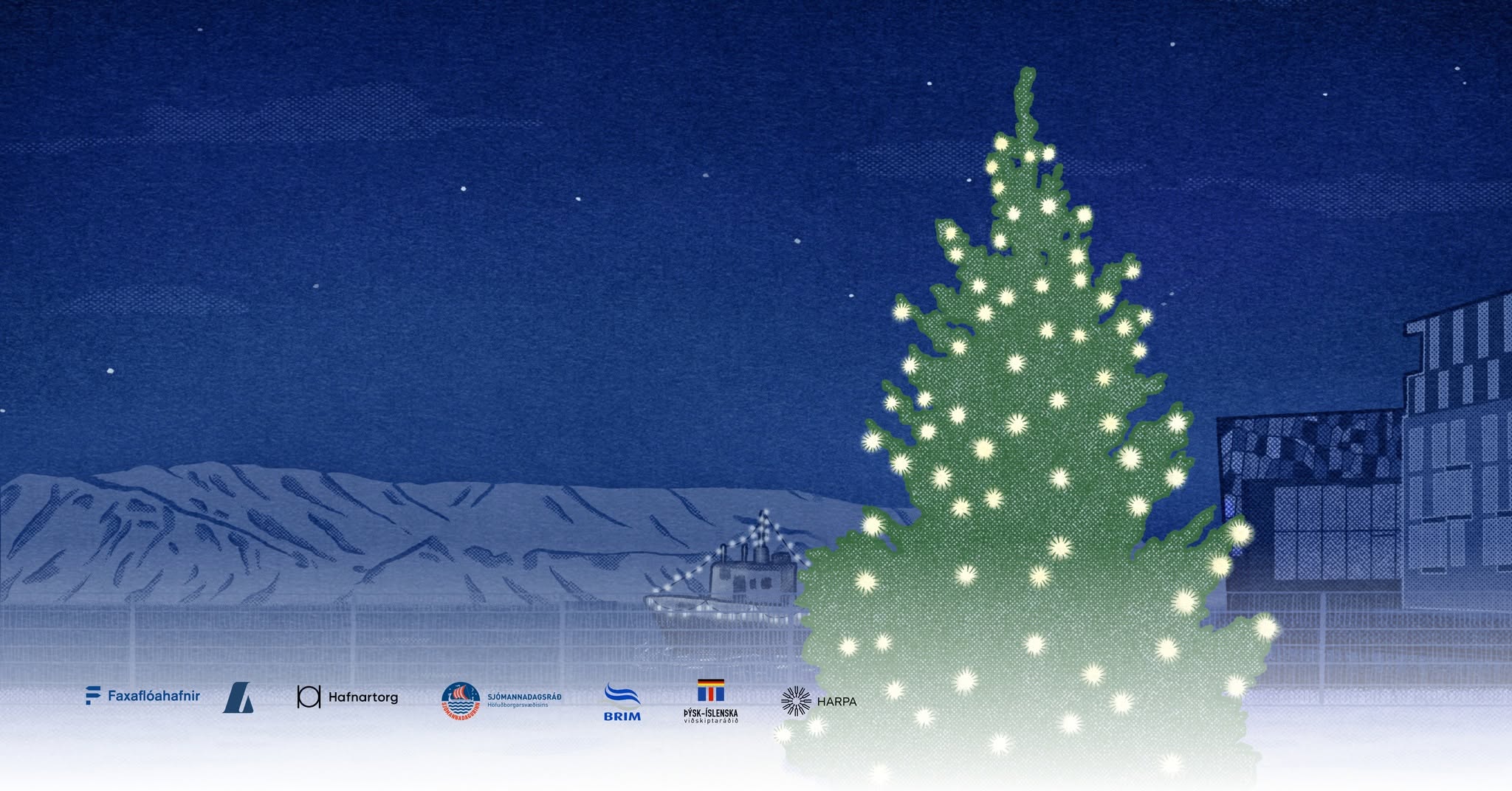 Hamborgartréð í 60 ár – Ljósin tendruð við Reykjavíkurhöfn 29. nóvember