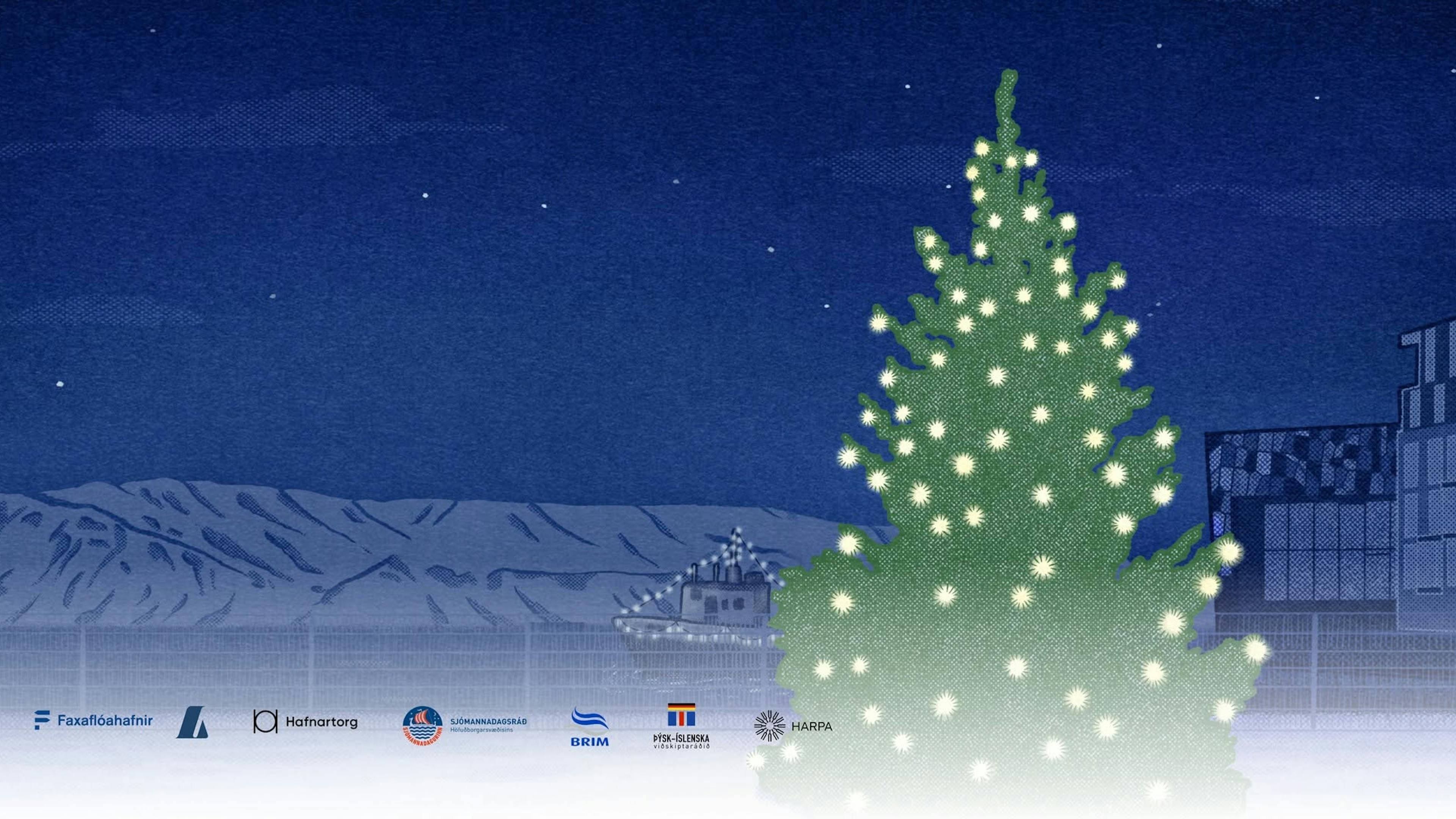 Hamborgartréð í 60 ár – Ljósin tendruð við Reykjavíkurhöfn 29. nóvember