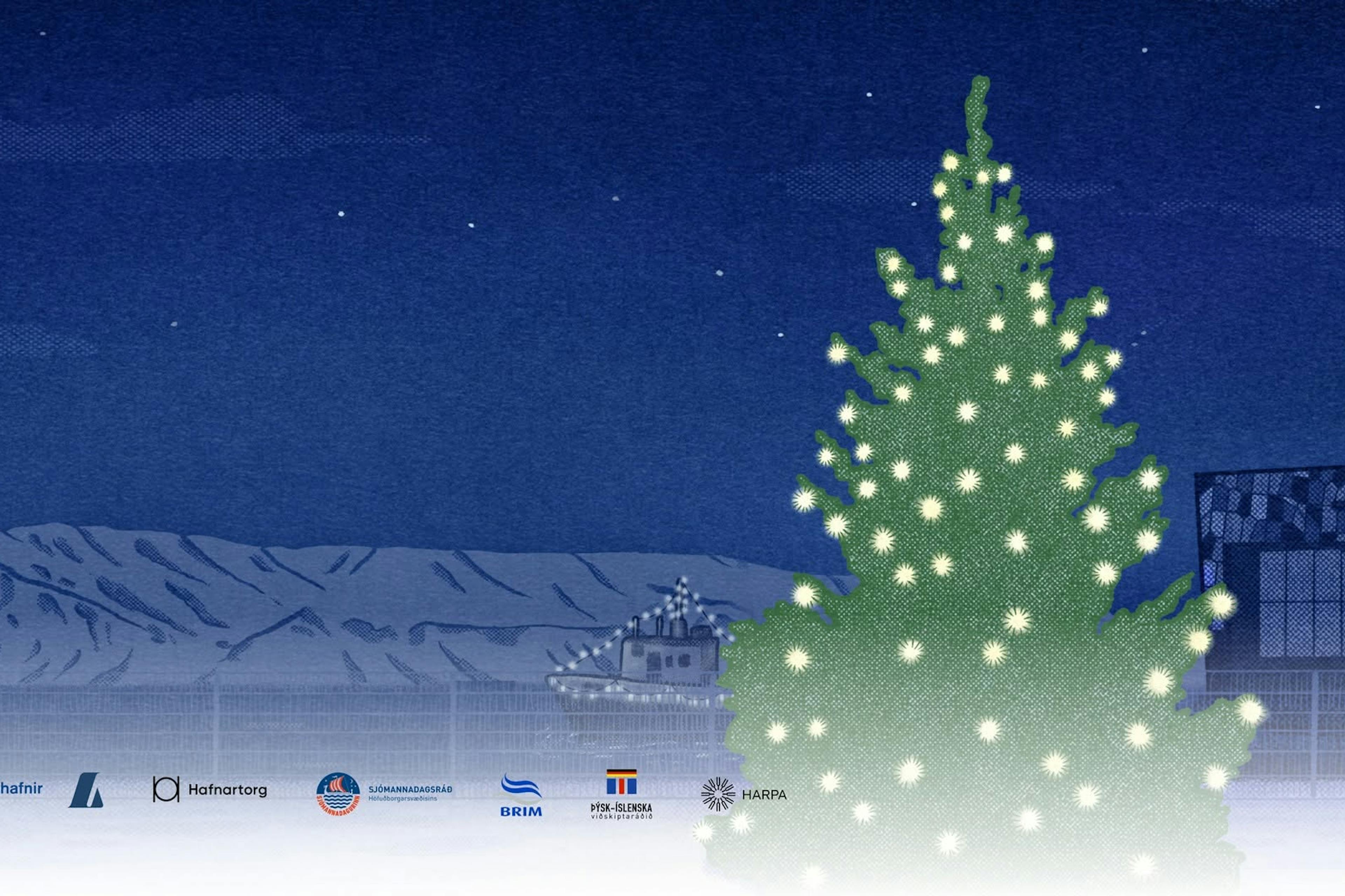 Hamborgartréð í 60 ár – Ljósin tendruð við Reykjavíkurhöfn 29. nóvember