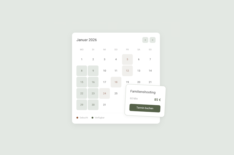 Preisliste des Buchungssystem