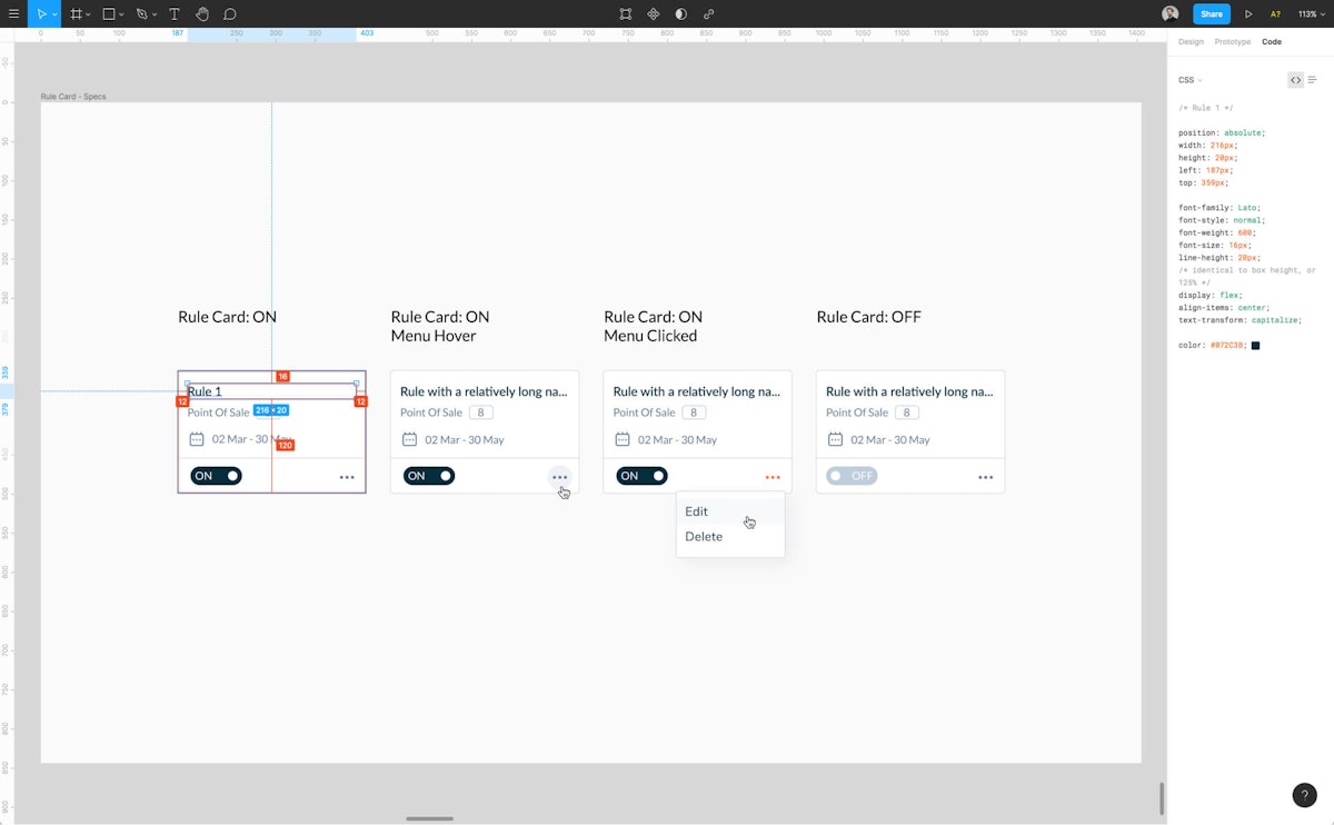 Developer handoff - using Figma