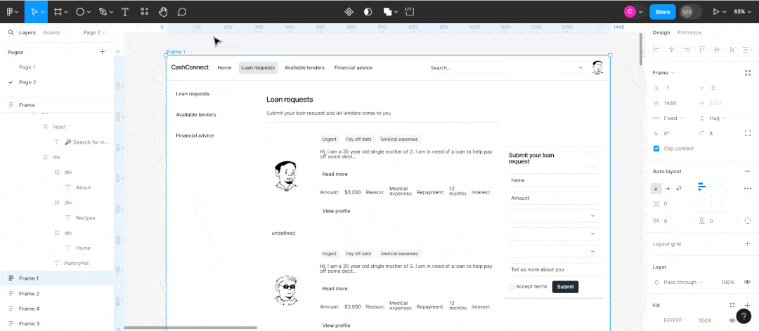 Uizard Wireframe Creation