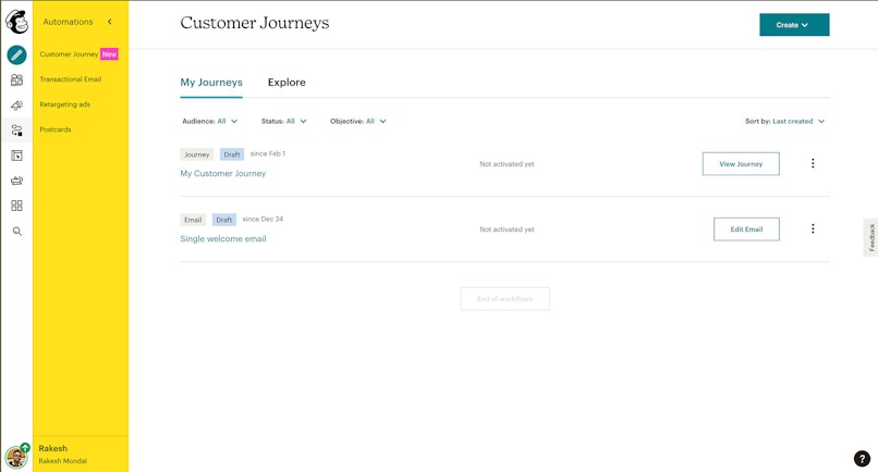 Mail Chimp UX