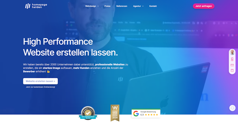 Homepage Helden GmbH thumbnail