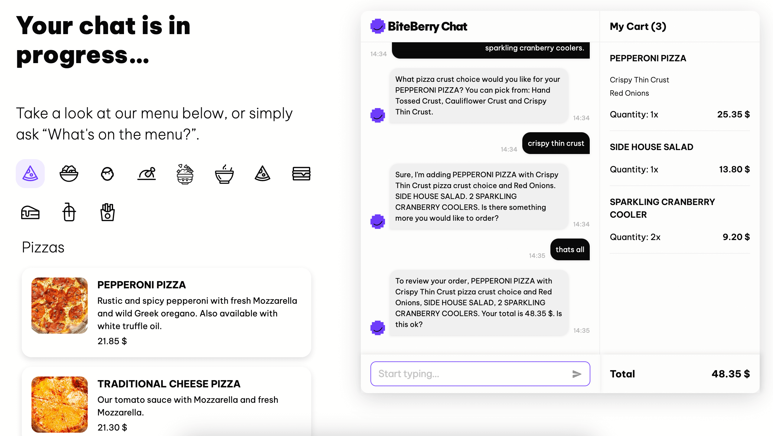 BiteBerry chatbot product