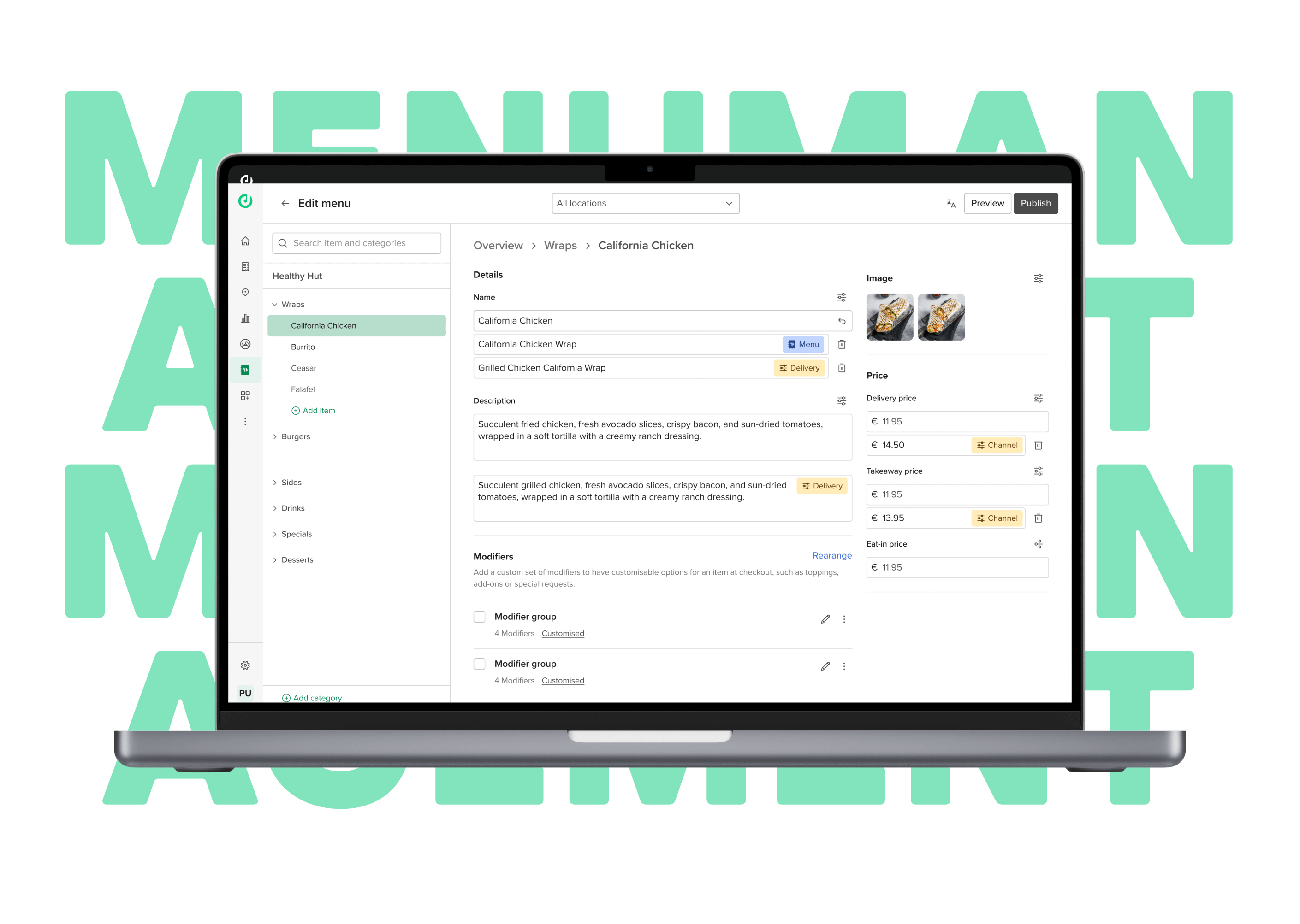 Deliverect Menu Management