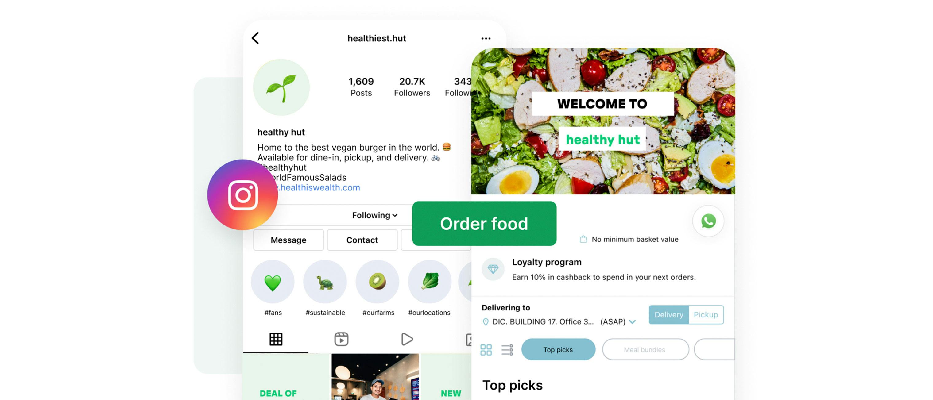 Social-Media-Sales-Channel-Restaurants-Deliverect-Order-Button