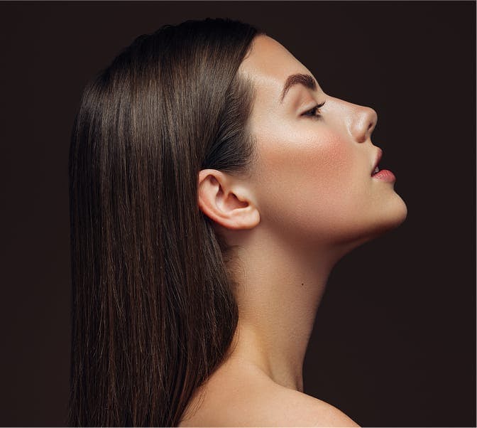 Woman looking to the side