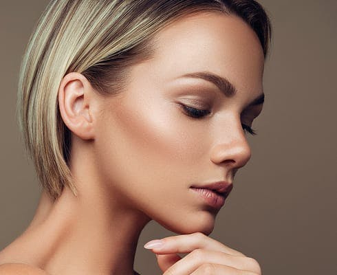 Woman looking to the side