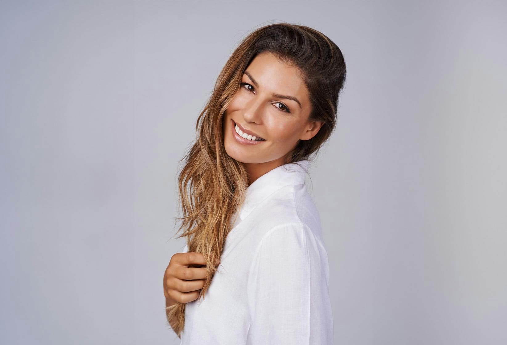 Woman smiling