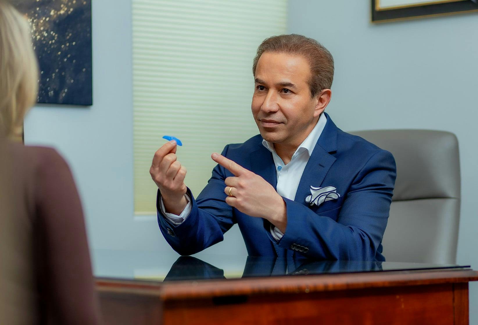 Doctor meeting with patient