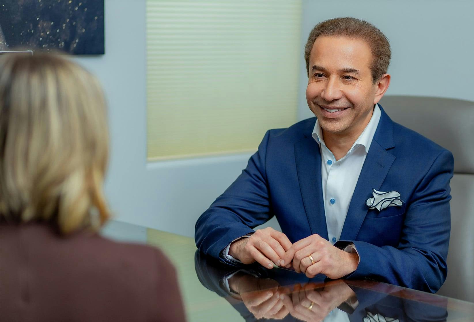 Doctor meeting with patient