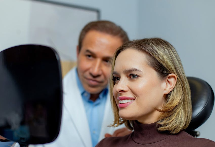 Doctor inspecting patient