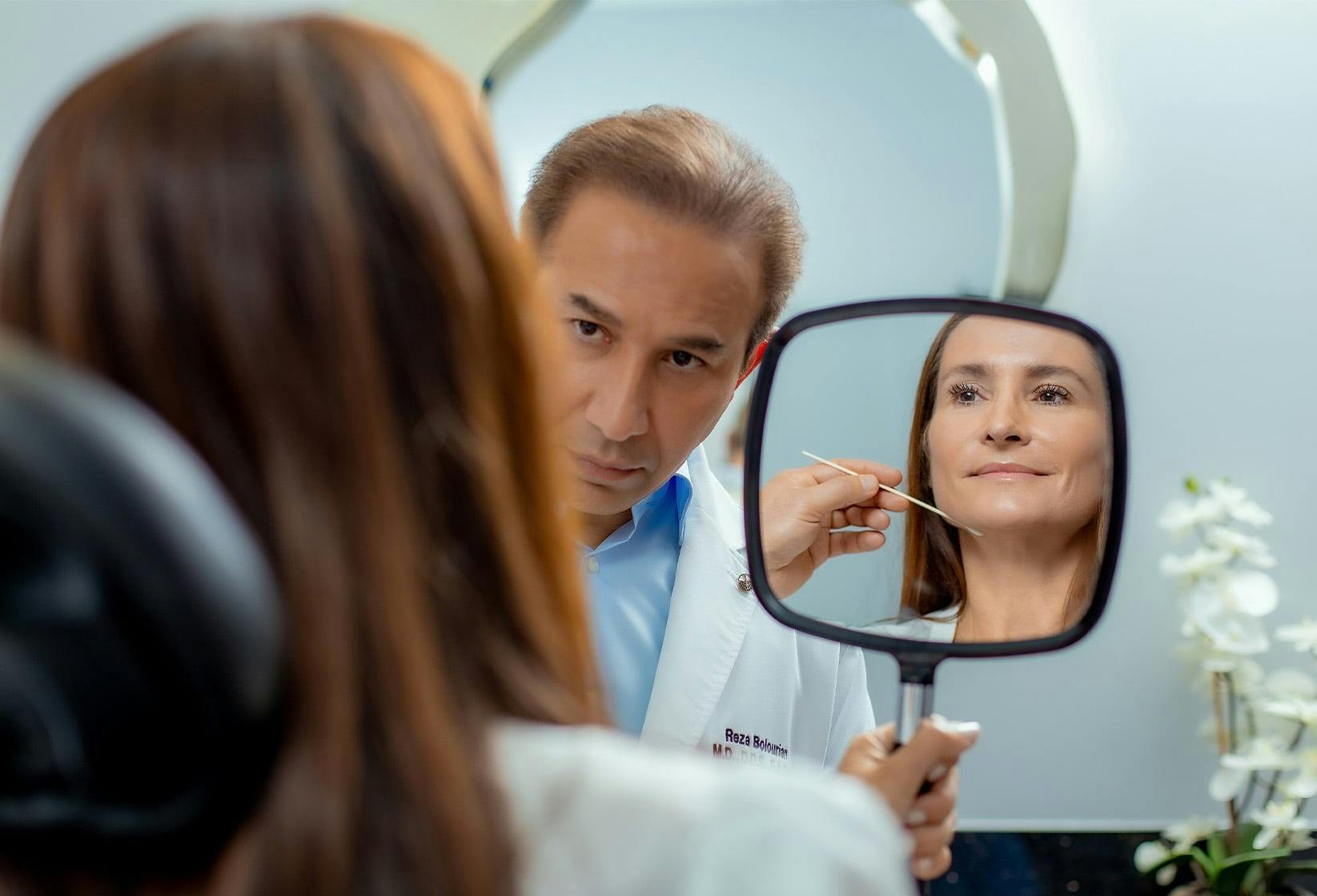 Doctor inspecting patient