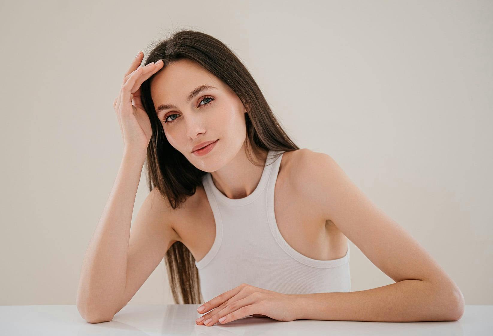Woman smiling