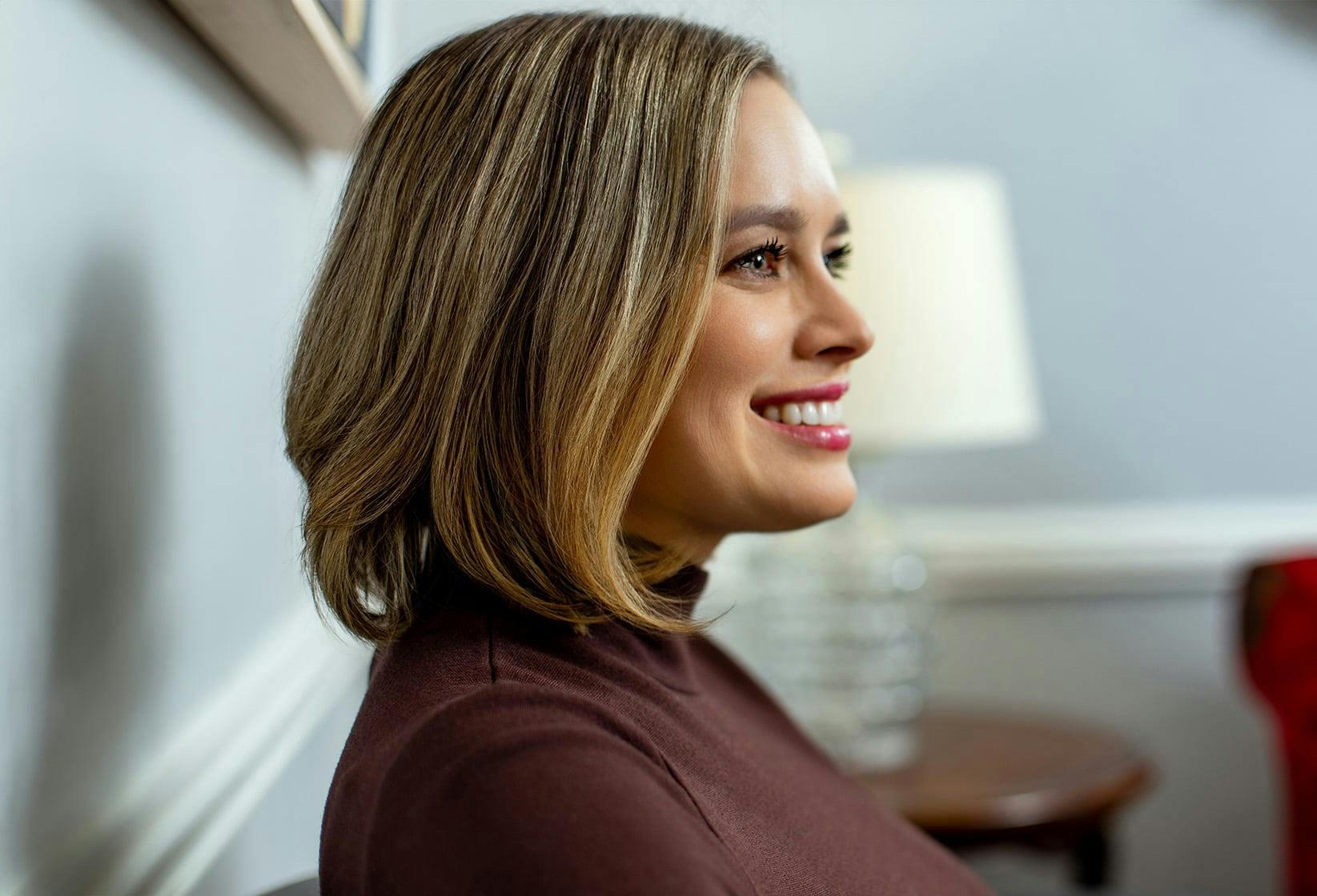 Woman smiling