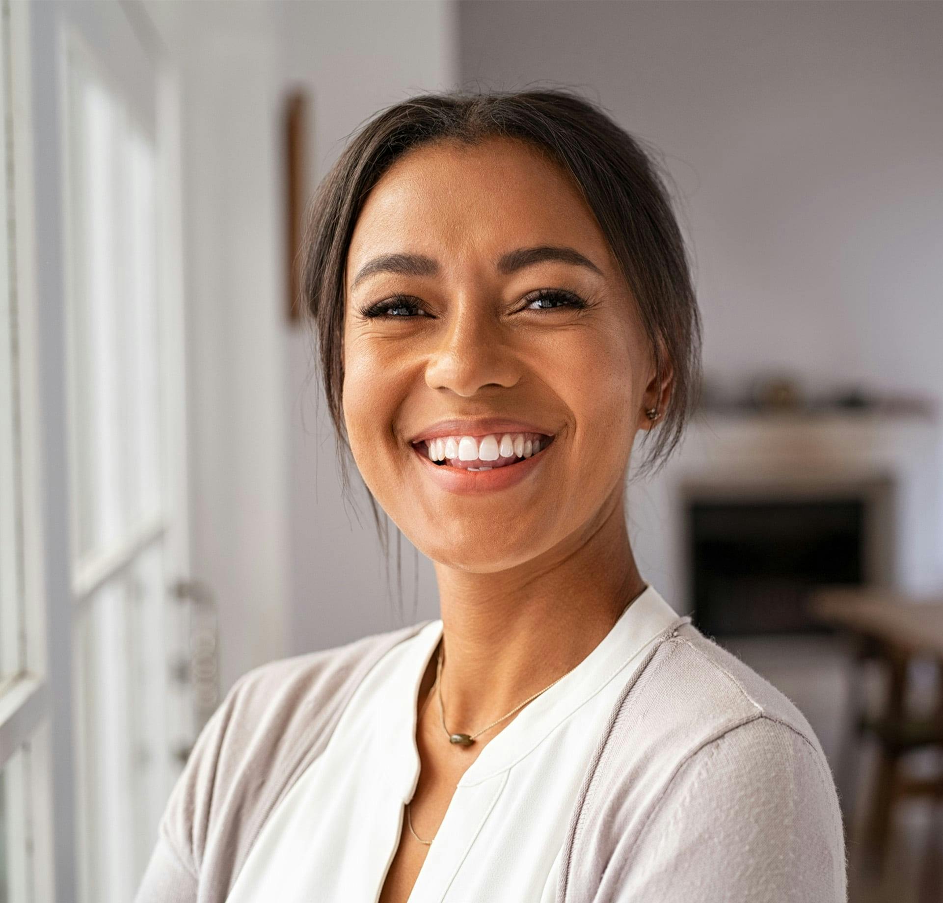 Woman smiling