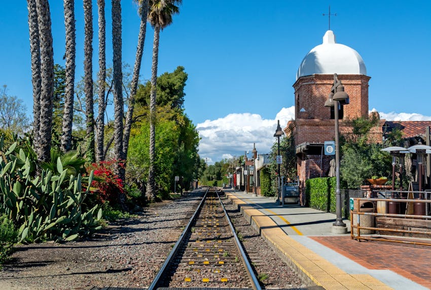 Train tracks through San Juan Capistrano