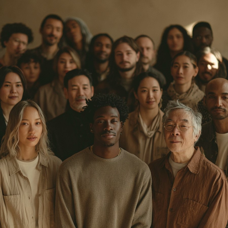 Group of research participants of different ages and backgrounds