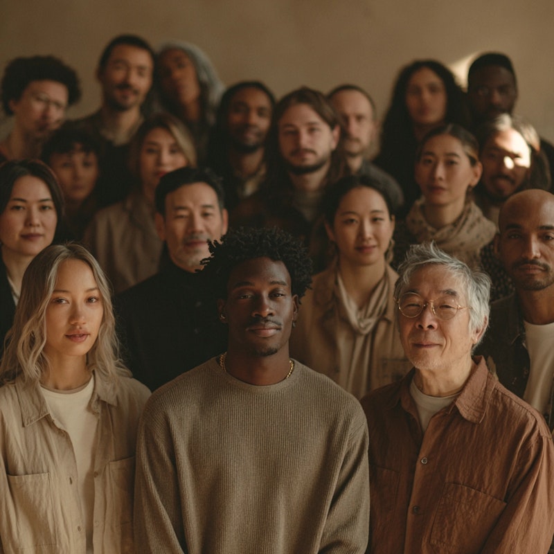 Diverse group of research participants from different ethnicities, ages, and backgrounds representing MindMarket's global respondent recruitment network