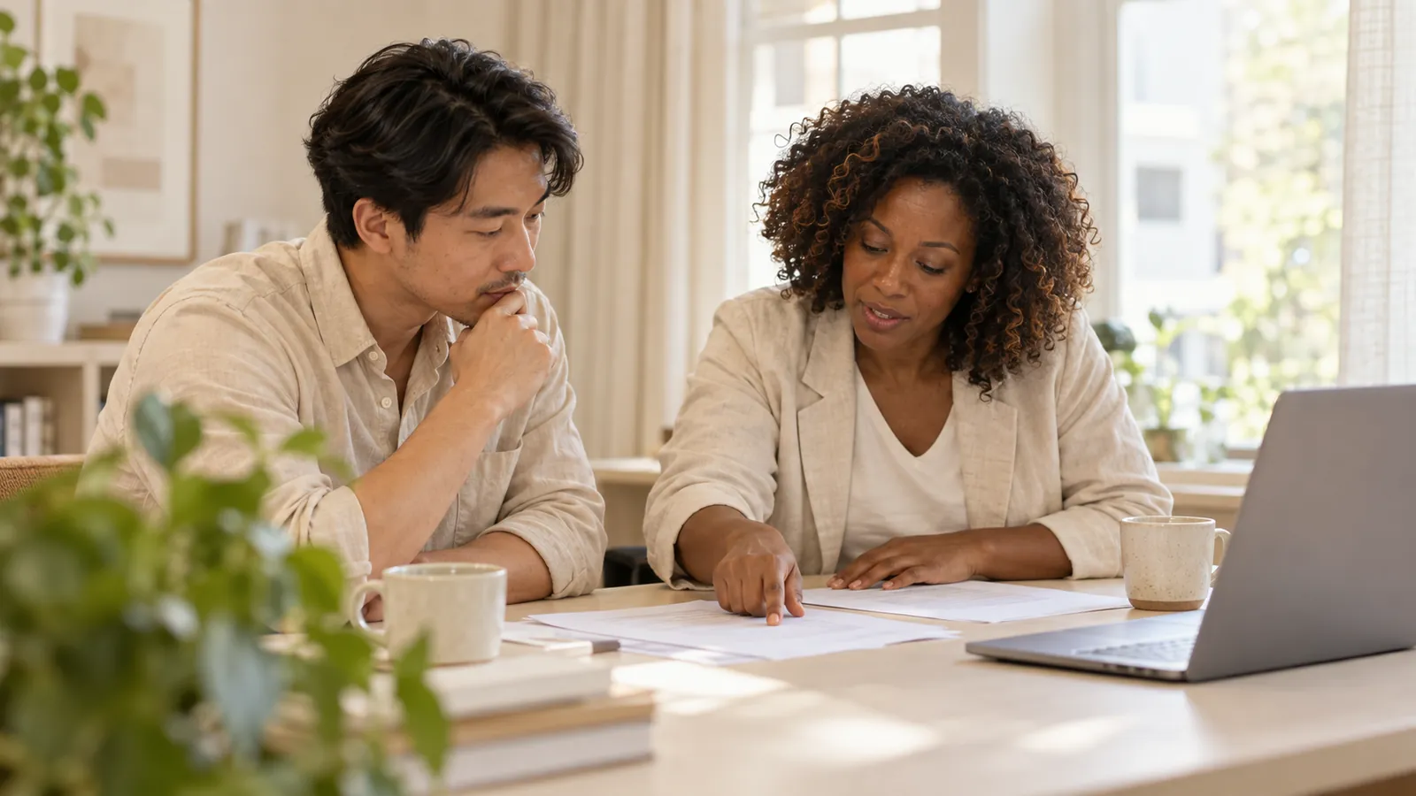 Illustration of researchers preparing discussion materials together