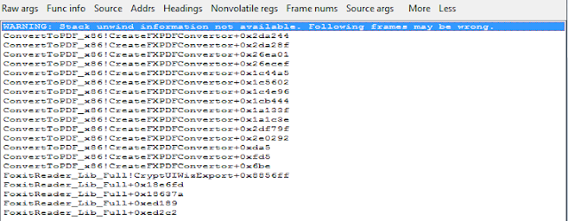 Figure 1: Call stack at the time of the crash