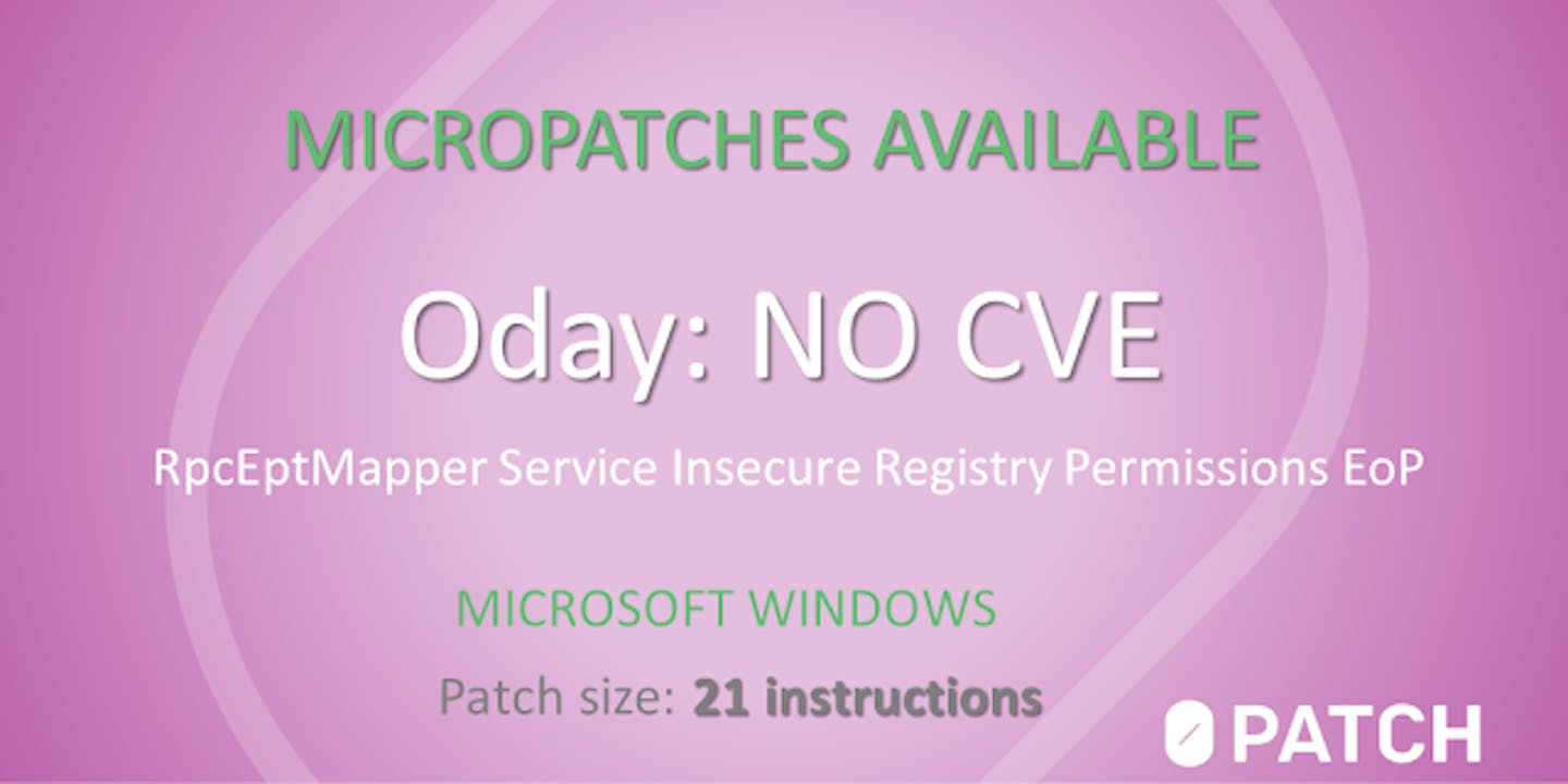 0day in Windows 7 and Server 2008 R2 Gets a Micropatch
