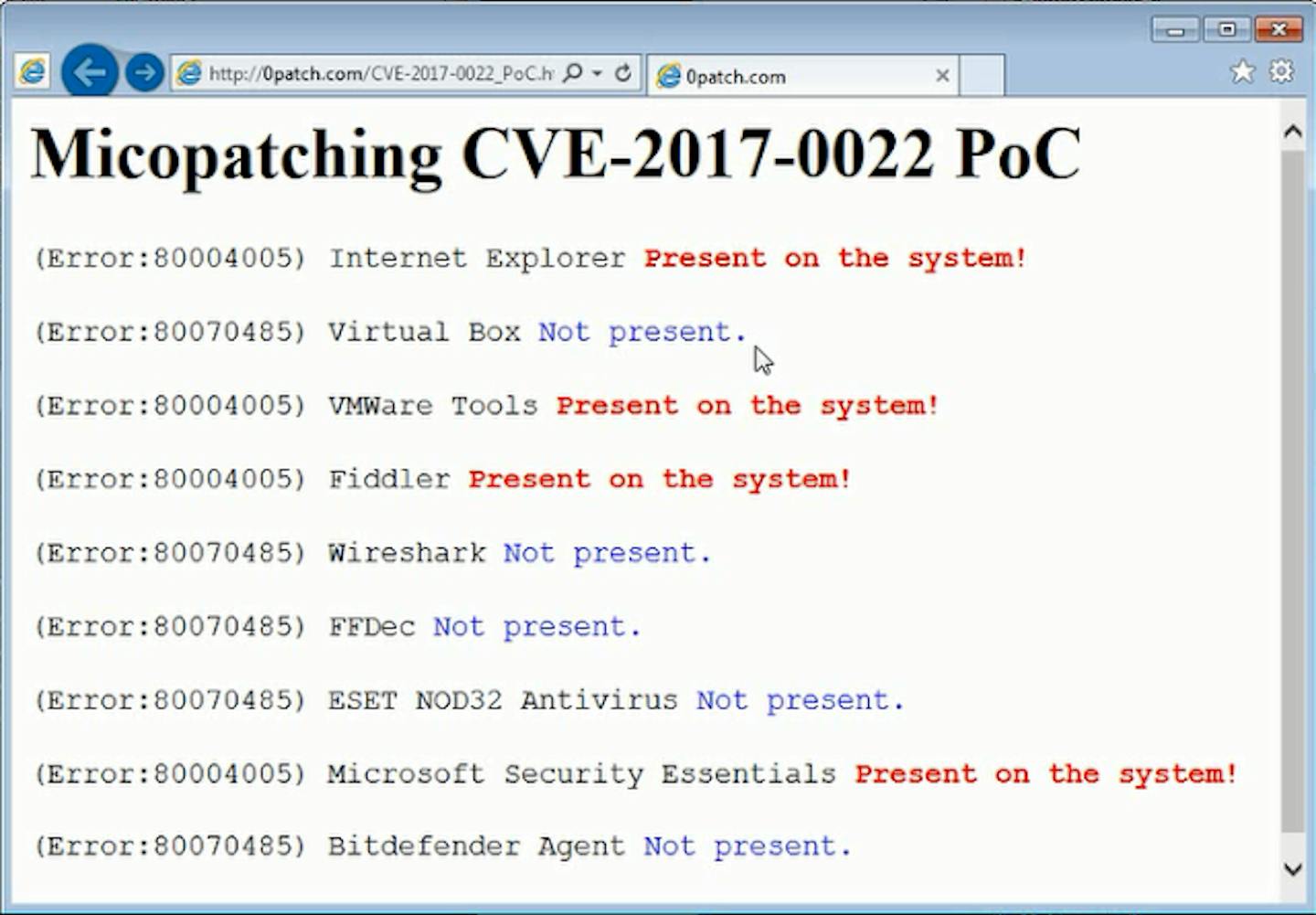 Exploit Kit Rendezvous and CVE-2017-0022