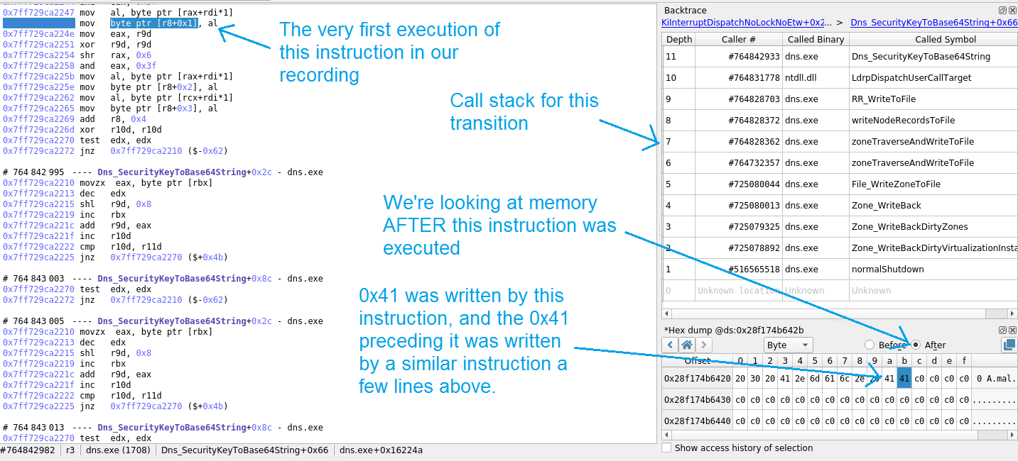 first writes to buffer