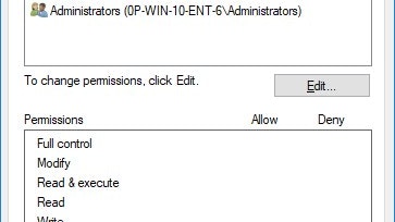 Permissions on the file downloaded with Internet Explorer