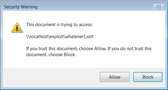 Security warning added to fix the Bad-PDF issue.