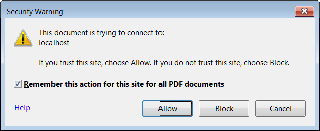 Attempting to load a remote style sheet via HTTP triggers a warning.
