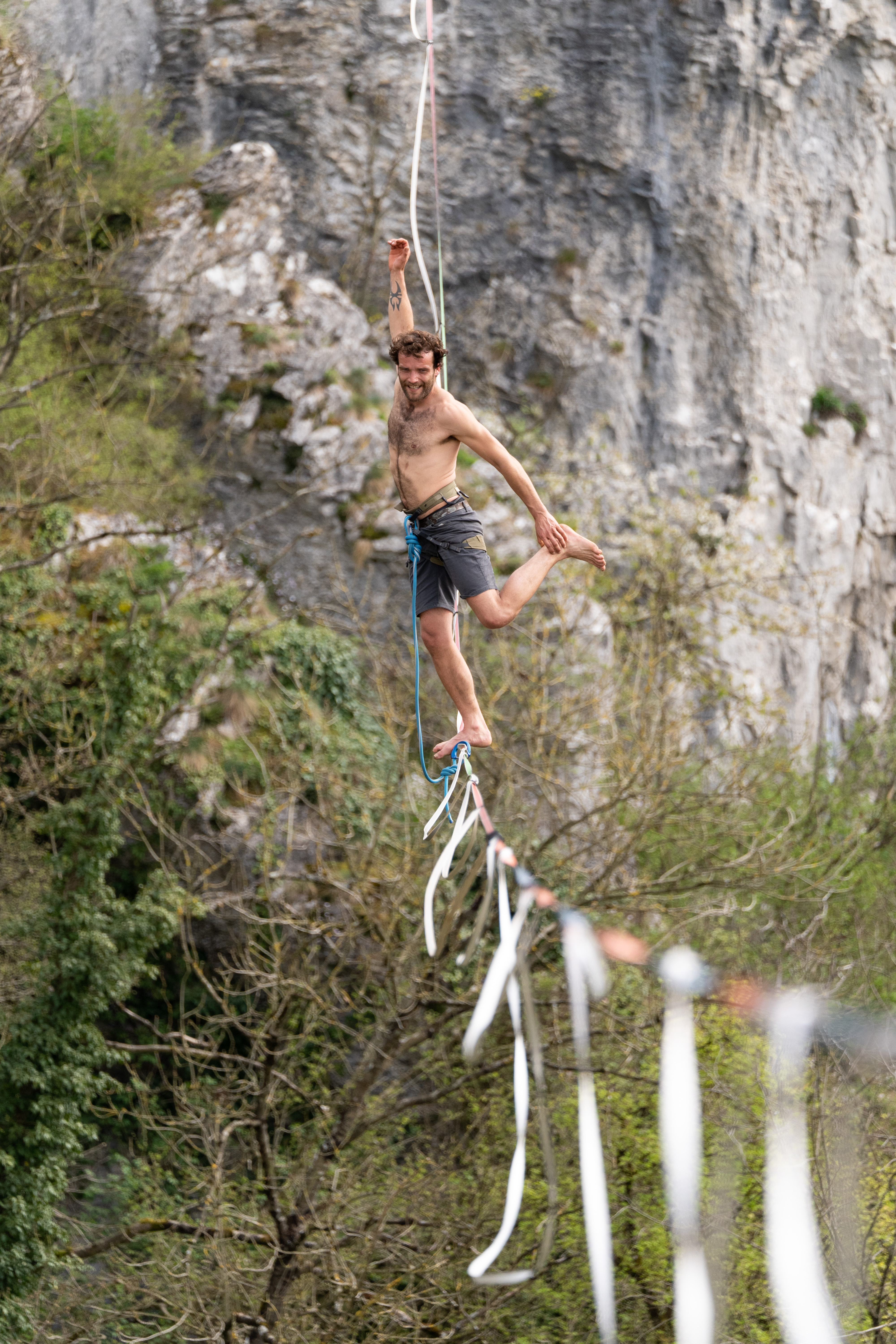 highliner op touw - foto Francis Couderé