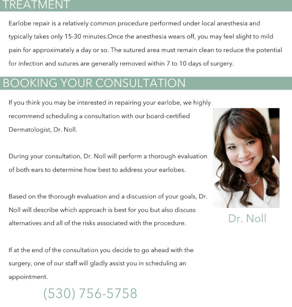 earlobe repair infographic