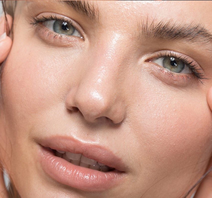 close up of a woman's face