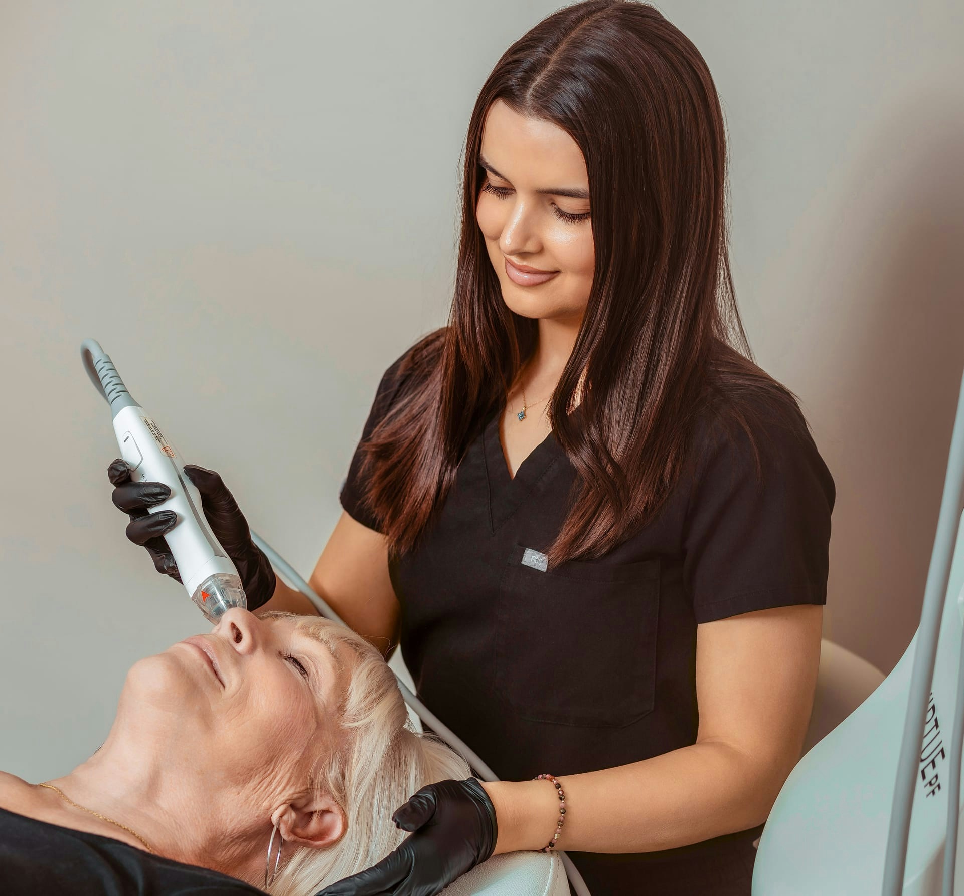 woman getting a facial