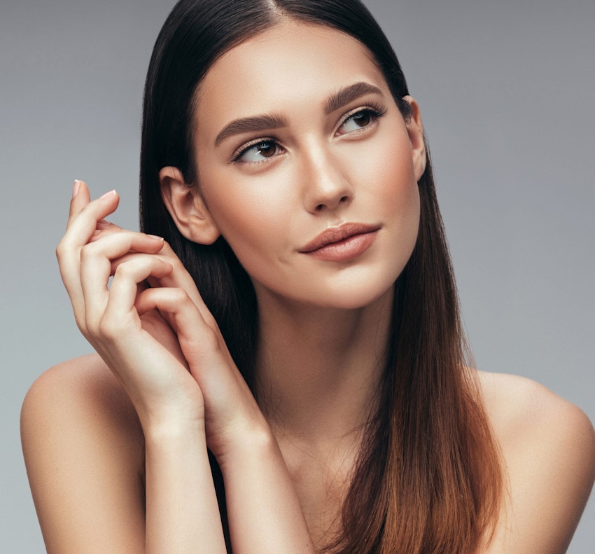 woman looking to the right