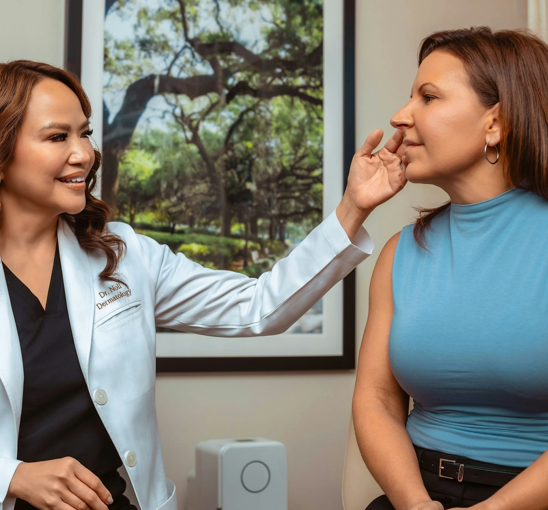 doctor looking at a patient