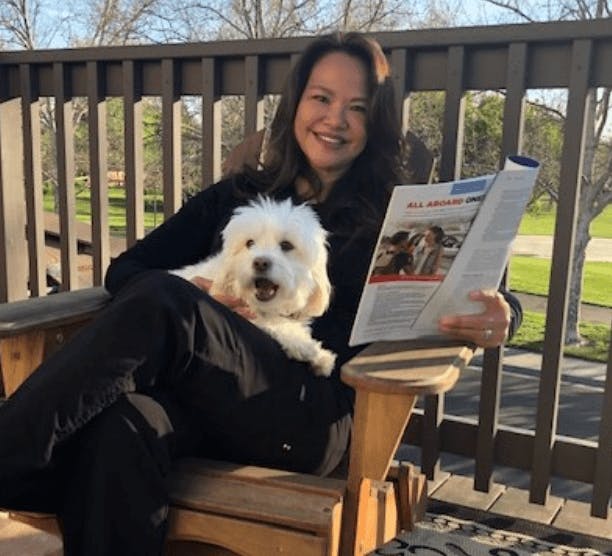 Dr. Noll with her dog