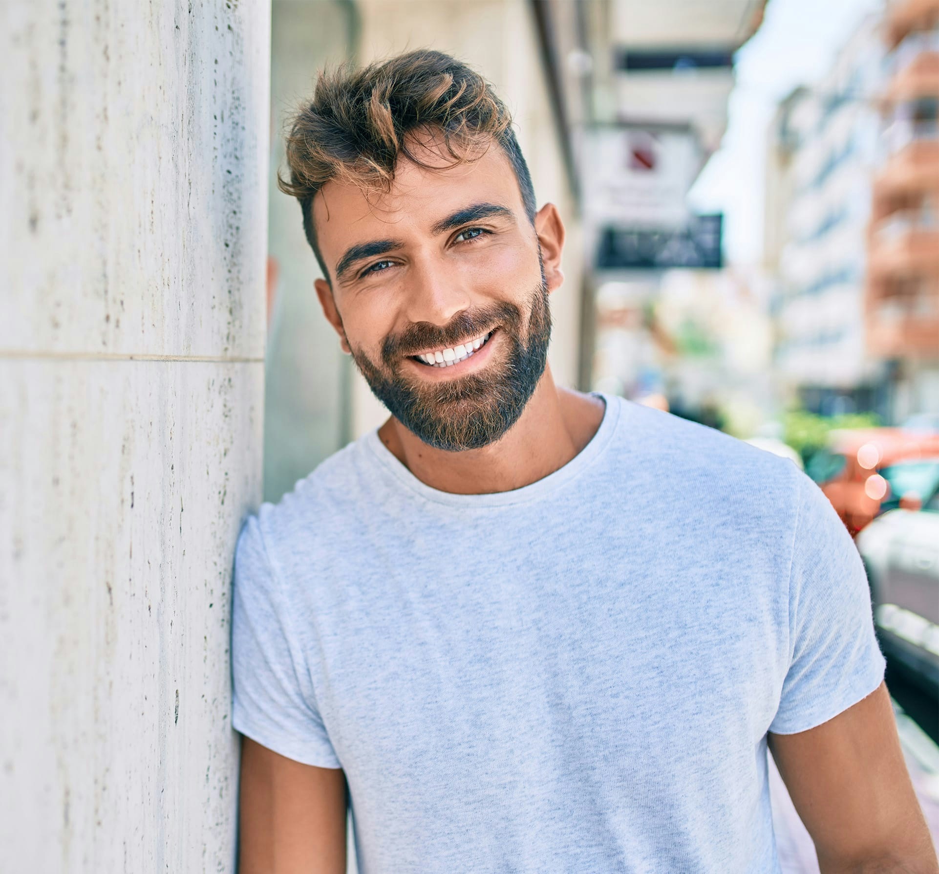 woman looking at herself in a mirror
