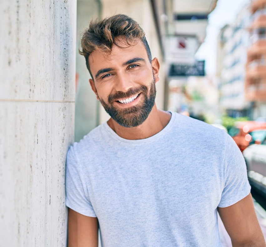 woman looking at herself in a mirror