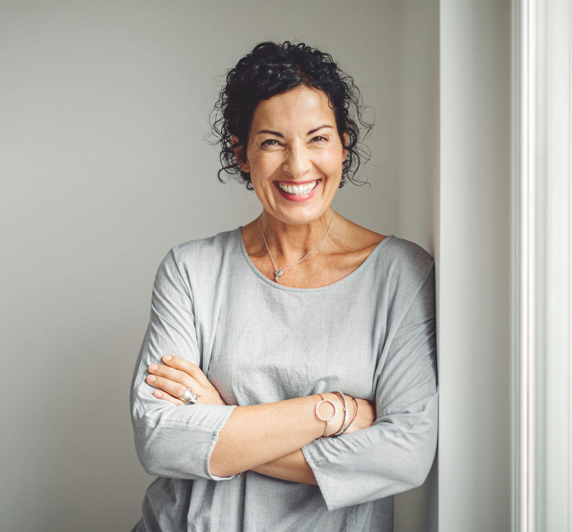 woman smiling